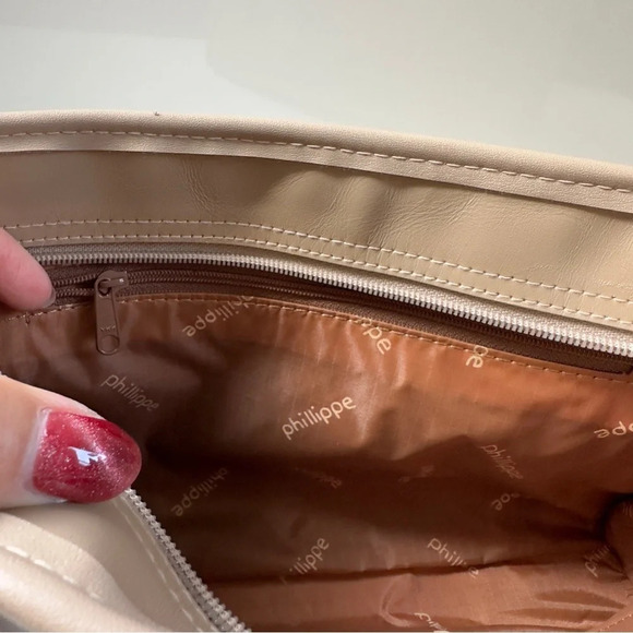 Vibrate Phillippe Cream Summer Rectangular Shoulder Bag - Picture 11 of 13